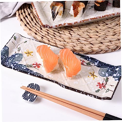 Plato japonés cerámico estilo sushi diseño elegante miniatura 4