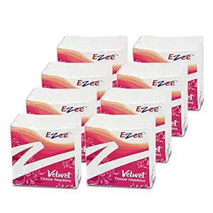 Ezee Tissue Paper Napkins - 50 Pieces, Pack of 8