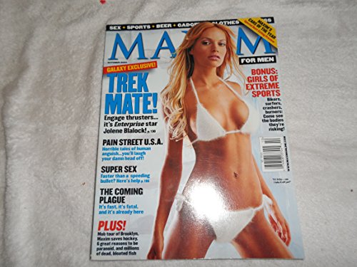 Maxim October 2001 Galaxy Exclusive Trek Mate! Its Enterprise Star Jolene Blalock (Maxim)