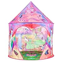 Benebomo Pink Play tent girl,Kids tents Princess Castle, kids play houses for garden,children's tent,Children play castle,tent for kids indoor,with a carrying bag