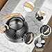 Stainless Steel Whistling Tea Kettle 3 L Tea Kettle Stovetop Teapot Hot Water Kettle with Whistle Spout, Fast Boiling, Living Electric Kettle Stove Top Food Grade Coffee Milk Tea Pot Folding Handle
