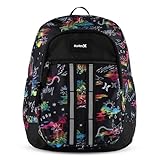 Hurley Kid's School Backpack, Black/Multi, One Size