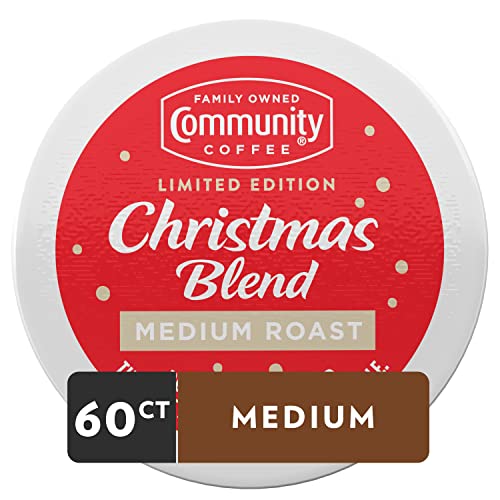 Image of Community Coffee Christmas Blend, Medium Roast, 60 Count Coffee Pods, Compatible with Keurig K-Cup Brewers (10 count- Pack of 6)