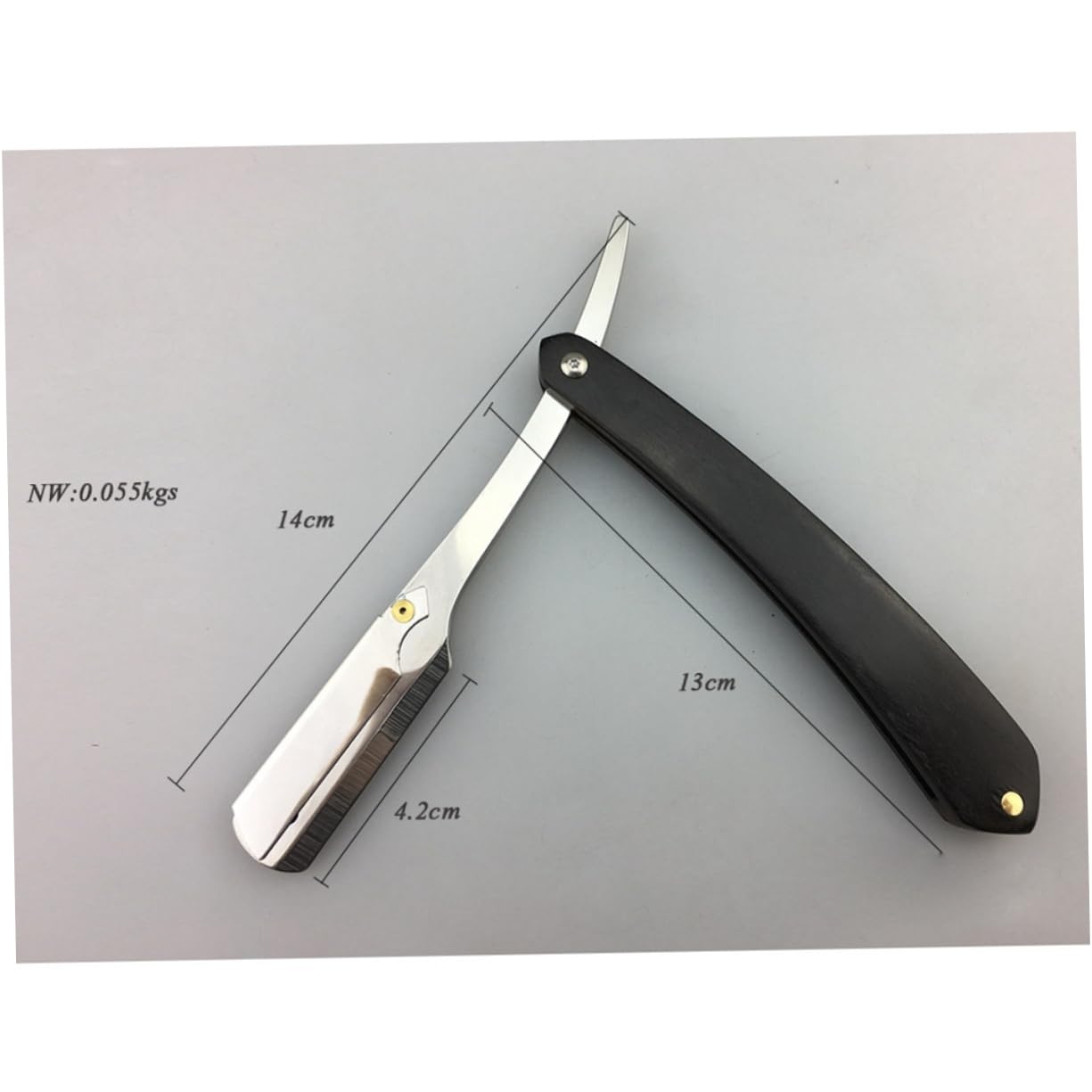 MAGICLULU 3 Pz Rasoio Da Barba in Metallo Coltello Da Barba Dritto Rasoio Da a Doppia Lama Da Kit Taglia Manuale Bambù Coltello Per Sopracciglia Uomo