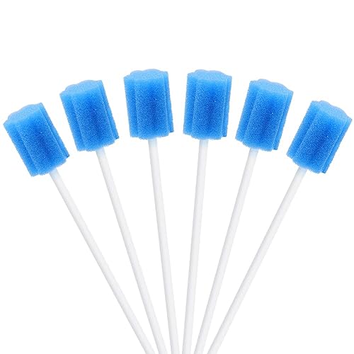 's Hisopos orales desechables, hisopos de esponja estéril (250 unidades, azul)