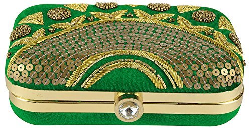 TOOBA Handicraft Hand Embroidered Box Clutch Bag Purse for Bridal 6x4 Box Clutch Casual, Wedding Bag for Women & Girls (B079L8CQQM) Amazon Price History, Amazon Price Tracker
