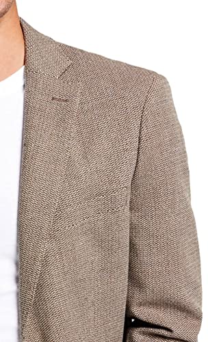 Calvin Klein Mens Textured Collared Sportcoat Brown 40L4