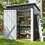 AirWire 4.5x2.5 FT Metal Outdoor Storage Shed, Garden Shed with Updated Frame Structure, Small Tool Sheds for Backyard Garden Patio Lawn, Grey