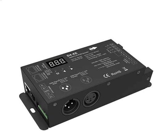 Miniatura 3 de Novabright Regis 4CH D4-XE 32A PWM sin parpadeo suave atenuación 12V-36V pantalla digital 8000Hz para luces LED RGBW 8ACH Premium DMX Decodificador