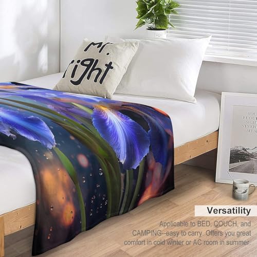 Couvertures en fleur flannel douce 150x200cm pour lit et canapé