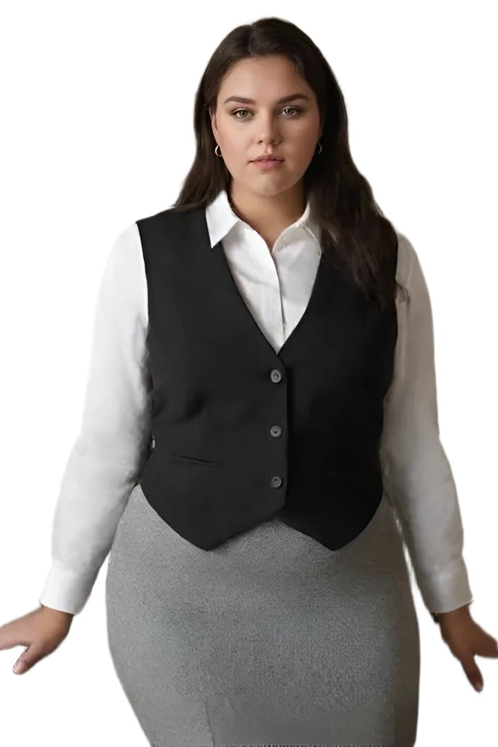 TIPTOP TRENDS Women's Black Waistcoat-Slim Fit Western Waistcoat for Women & Girls-picture-42