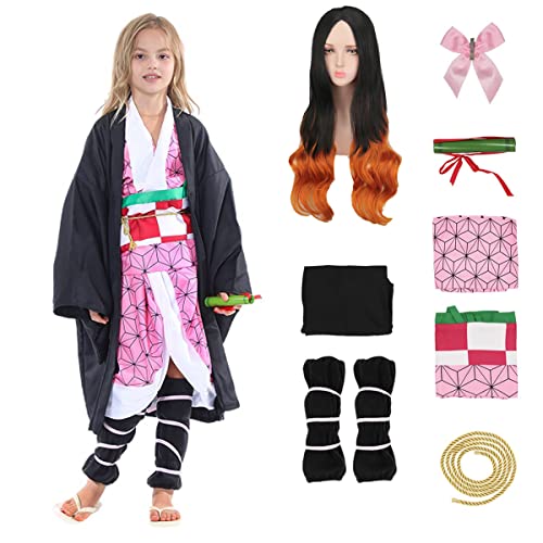 Enhenenhen Nezuko Tanjiro Cosplay Costume Disfraz Tanjirou para Niños Adulto, Disfraces Demon...