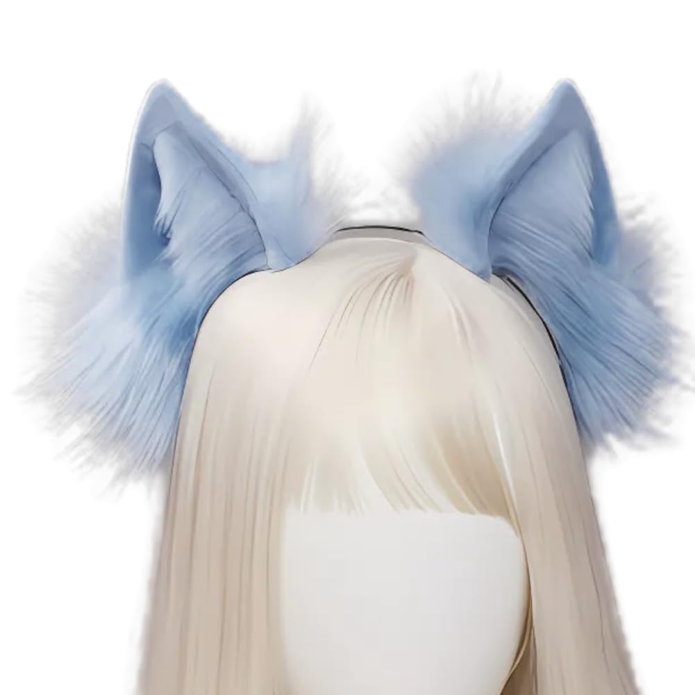 [ALVEIN] カチューシャ 猫耳 コスプレ ケモミミ 耳曲げ 耳 角度 調節可能 ふせ耳 たれ耳 モフモフ 狐耳 小道具 男�
