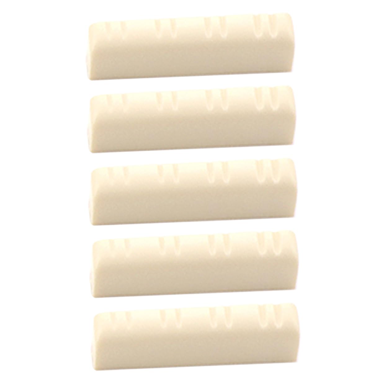 BESTonZON Professional Mandolin Nut Replacement 5pcs Pre-slotted Plastic String Nuts for Mandolin Bridge Instrument Repair