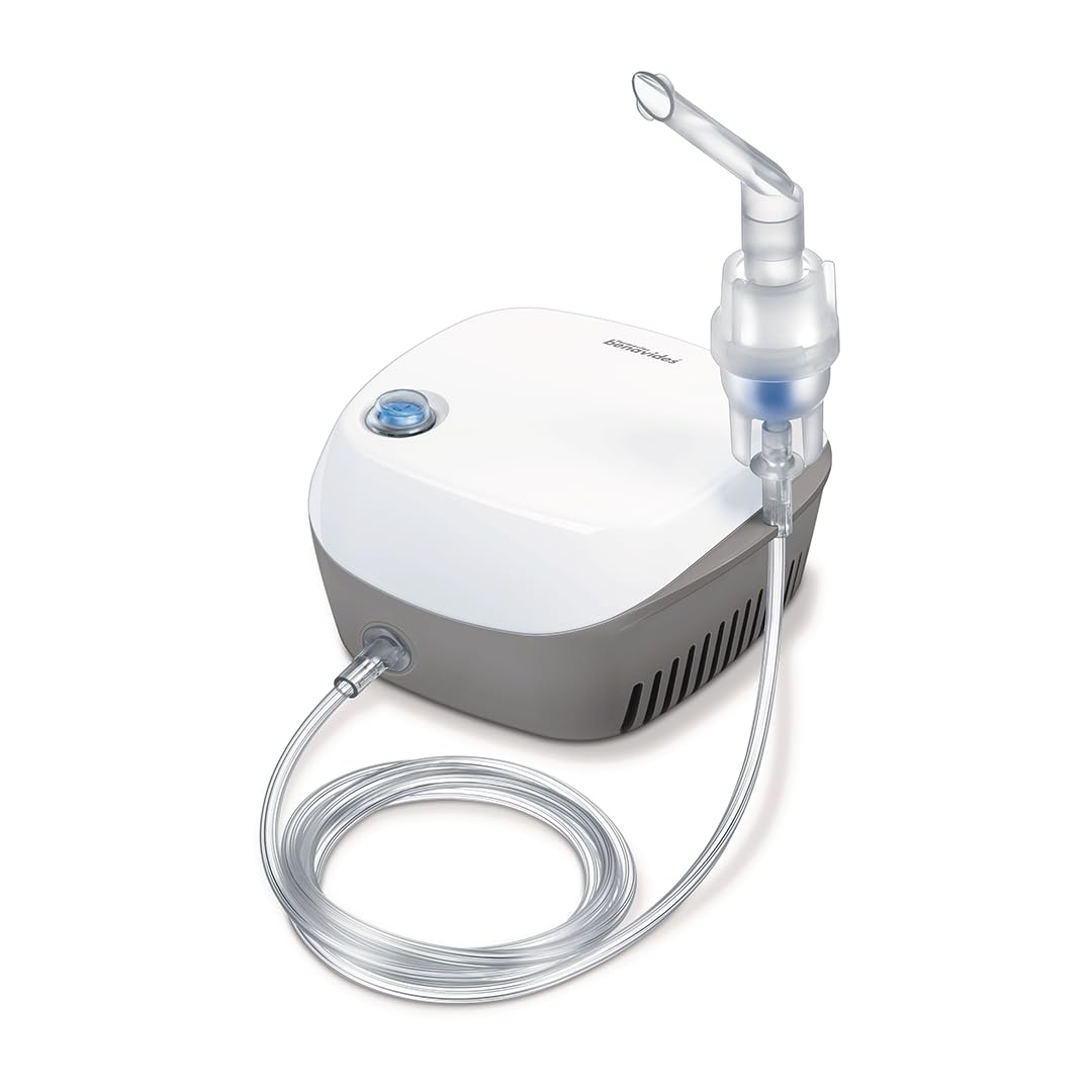 IH 18 Compressor Nebulizer I For Upper and Lower Respiratory Tract Treatment by Misting Liquid Medications I High Nebulization Rate of 0.35 mL/min I Low Noise Operation I Comes with adult and child mask I White in colour I 3 Year Warranty