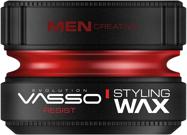 Vasso Resist Hair Styling Wax Water Based Gel Wax, Red, 1 Count