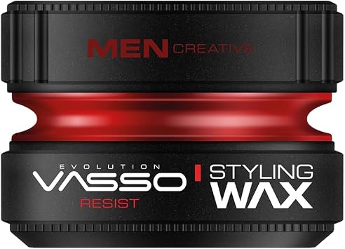 Vasso Resist Hair Styling Wax Water Based Gel Wax, Red, 1 Count