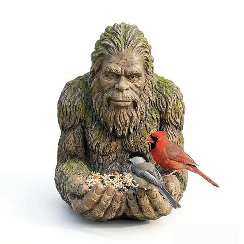 Bigfoot Bird Feeder for Outdoors - Tree-Hanging Bird Feeder, Wild Bird Feeder with Hidden...