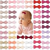 50 unidades de 25 colores en pares de pinzas para el pelo para bebés y niñas con forro completo, pinzas de cocodrilo para niñas y niños pequeños