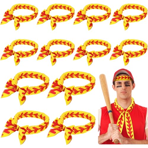 12 Pcs Baseball Cooling Towels Softball Cooling Neck Wraps Ice Scarf Bulk Cool Bandana for Women Men Team Gift Sport