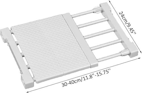 Miniatura 3 de LIYIVNAA Separadores de estantes de armario, sistema organizador de armario expandible, barra de tensión, separadores de colgador de estante de