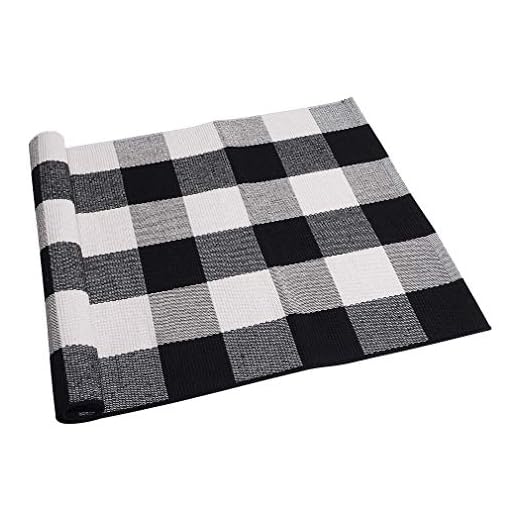 25+ Beautiful Fall Entryway Decor Ideas to Welcome the Season 3 SEEKSEE Cotton Buffalo Plaid Rug 2'x3' Black and White Checked Rug Washable Doormats Indoor Outdoor Rugs for Layered Front Door Mats, Porch, Kitchen, Farmhouse, Entryway