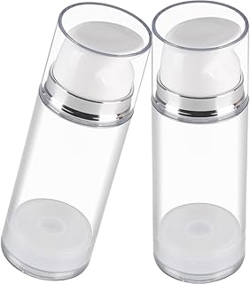 minkissy Shampoo Bottle Airless Pump Bottle 2Pcs 100ml Empty Airless Pump Bottles Airless Cosmetic Cream Pump Bottle Travel Size Vacuum Bottle for Lotion Perfume Hand Soap Bottle