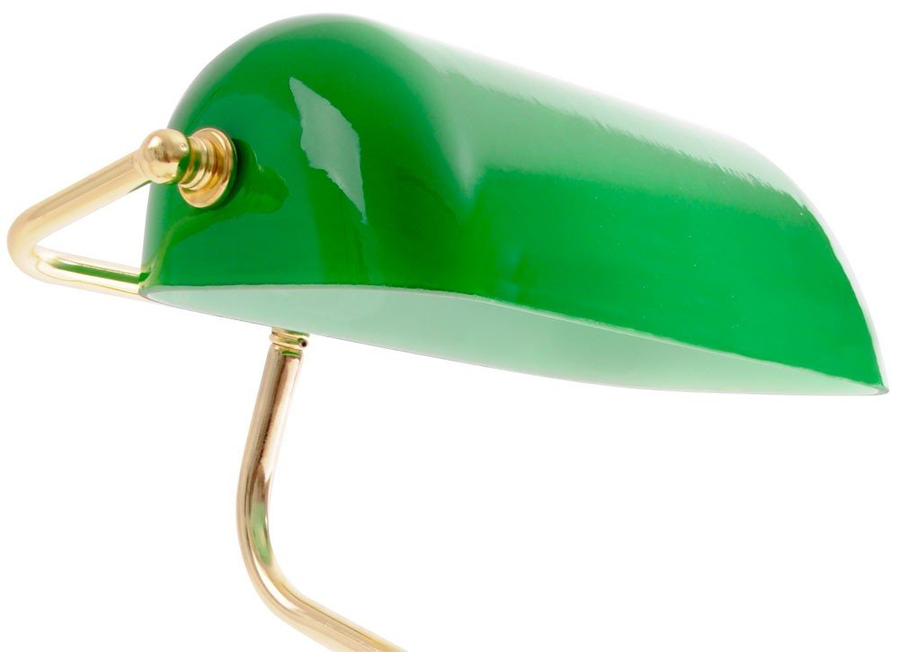 Nostalgie Antik Retro Bankerlampe Schreibtischlampe Tischleuchte Globo Antique grün 2491