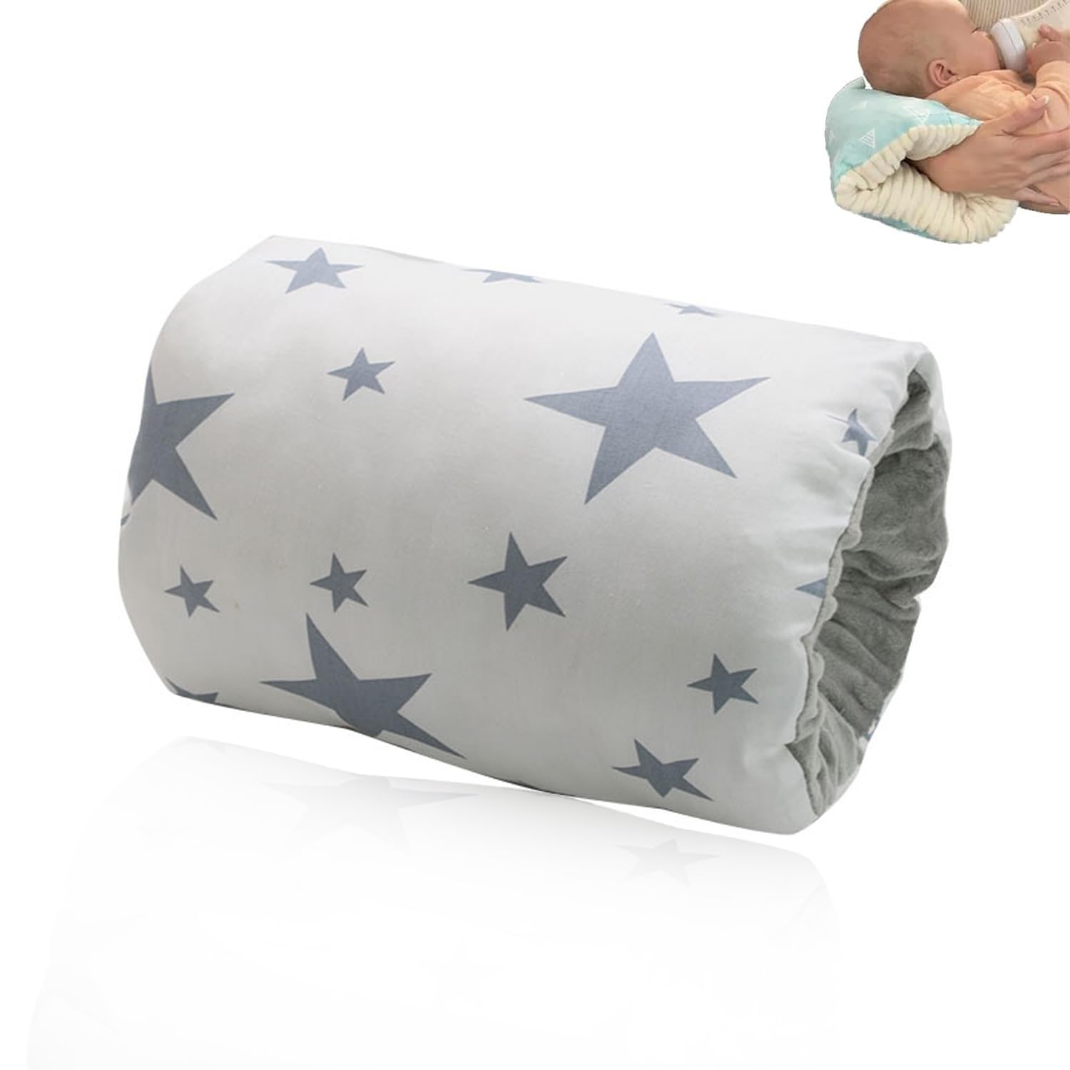 Nursing Pillow,Breastfeeding Pillow,Cozy Cradle, Cozy Cradle Pillow, Cozy Cradle Arm Pillow, Soft Nursing Arm Pillow, Head Support Pillow for Breastfeeding Grey Star