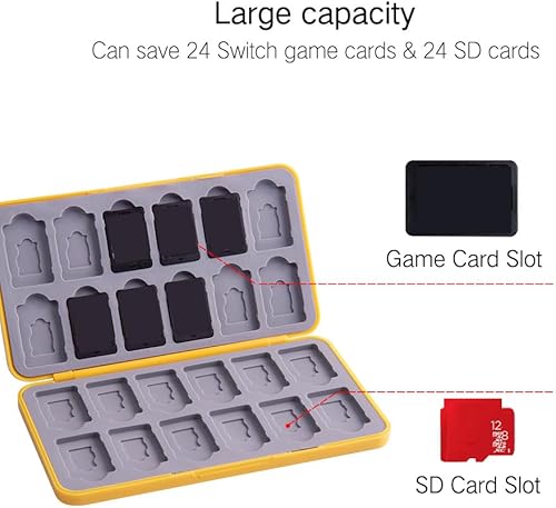 Miniatura 2 de PERFECTSIGHT 24 Switch Game Card Case for Nintendo Switch Lite OLED, Cute 24 Game Holder Cartridge Case for Game Cards and SD Cards, Kawaii Portable