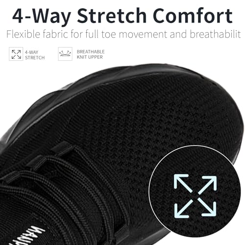 Womens Tennis Slip On Running Shoes Breathable Sneakers Athletic Lightweight Gym Sports Walking Shoes4