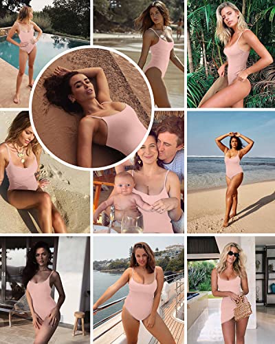 Image of Narecte Sexy One Piece Bathing Suit for Women Tummy Control High Cut One Piece Swimsuit Womens