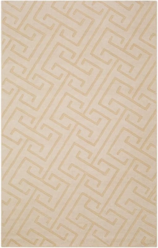 Hand-Tufted Wool High-Low Textured Area Rug, Durable Modern Geometric Pattern Carpet for Living Room, Bedroom, Nursery & Stylish Home Decor 8 x 12 Ft Blue
