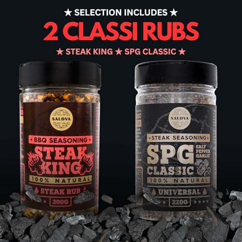 Steak House Collection Premium Seasonings - Schwarzer Knoblauch, Trüffel, Steak King & SPG BBQ Rubs | 4 Stück | Gourmet Grill Geschenk | 100% natürlicher Geschmacksschub