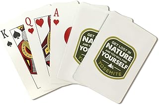 Yosemite National Park, California, Yosemite Lakes, Simply Said, Contour (lp_Archive) (52 Playing Cards, Poker Size Card Deck with Jokers)