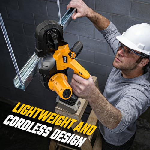 Cordless Portable Band Saw, 2-1/2″ Cutting Capacity, Ecarke 20V Brushless Band Saw Compatible with DeWalt 20V Batteries (Not Included), 6-Speed Variable Handheld Bandsaw for Metal & Pipe Cutting - Thumbnail 5