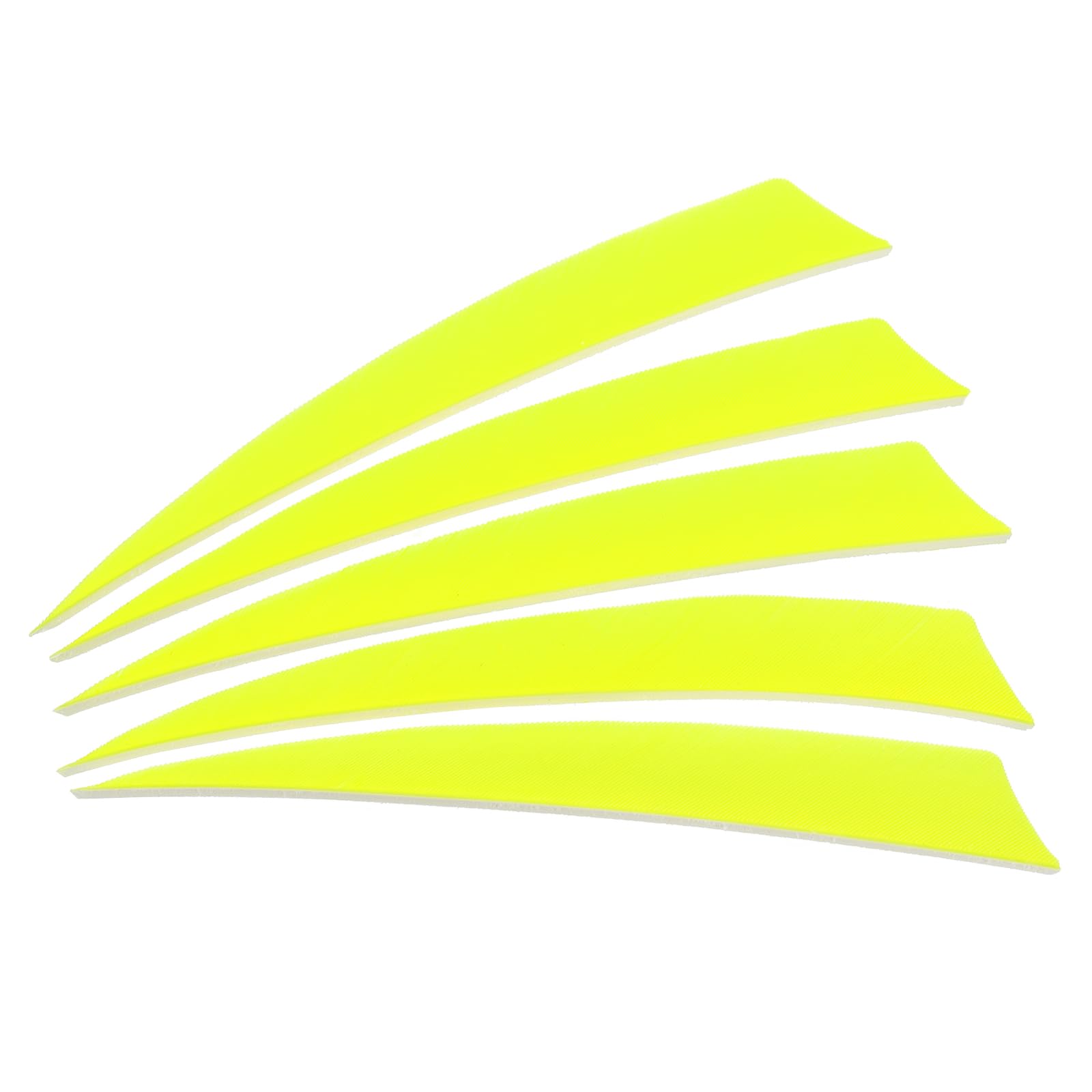 PATIKIL Arrows Vanes 50 Pack 5 Inch Arrow Turkey Feather Fletch Right Wing Fletching Fluorescent Yellow for DIY Target Shooting