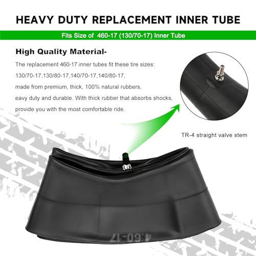 Image of 460-17 Inner Tube 130 /80-17 Motorcycle Heavy Duty Tire Inner Tube