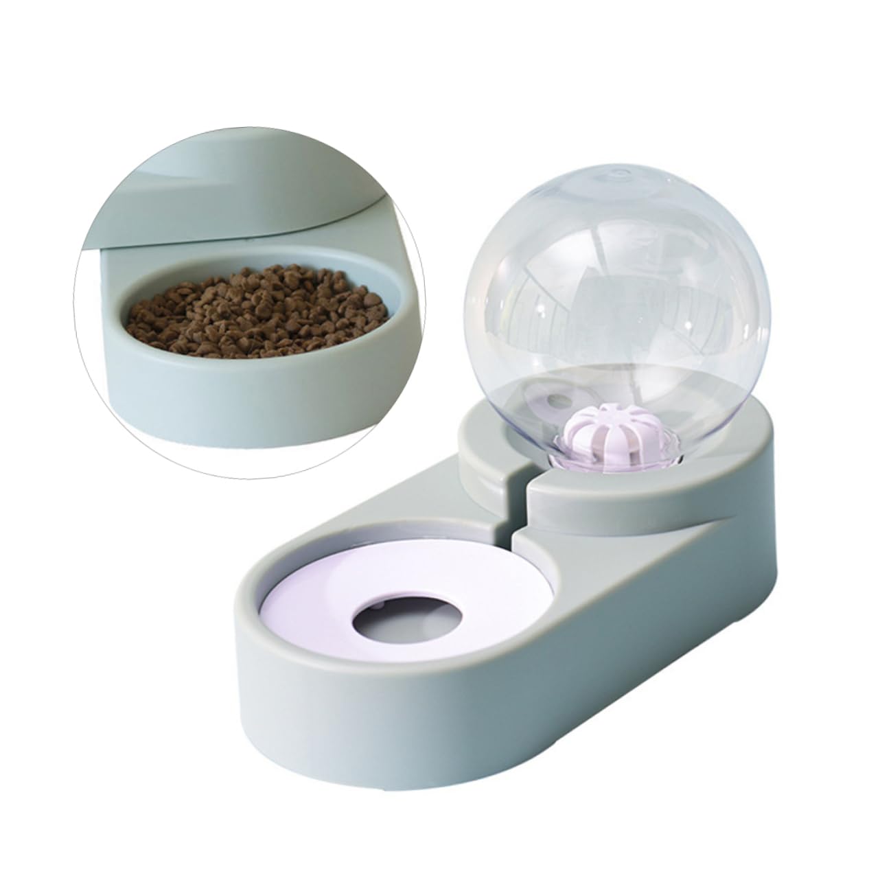 Katzenwasserspender Automatisch mit Doppelnapf aus PET Blau für Haustiere | Trinkspender Katze, Sicher und Umweltfreundlich, mit Einzigartigem Design für Zuhause und Zoofachhandel