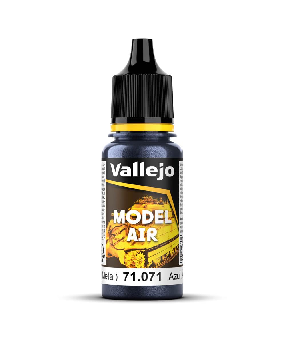 Vallejo 71.071 Model Air Matte Acrylic Paint 17 ml, Metallic Artic Blue