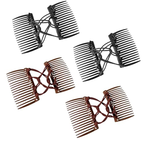 4 piezas pinzas para cabello ajustables y elásticas miniatura 1
