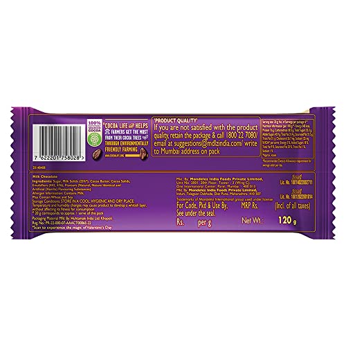 Image of Cadbury Dairy Milk Silk Bubbly Valentine Chocolate Bar, 120 gram