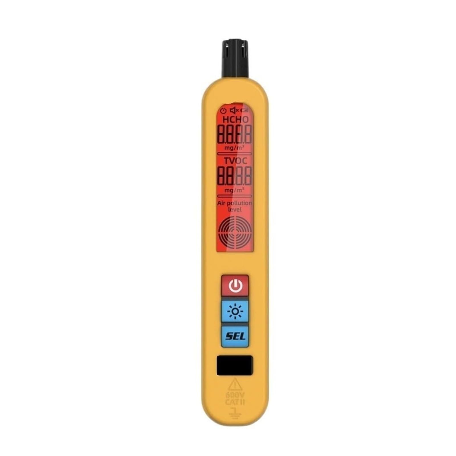 monitor di co2, Rilevatore Di Qualità 'Aria Allarme Automatico Formaldeide Display LCD Portatile Ricabile per casa, ufficio, auto