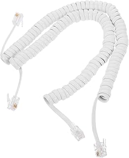 Gatuida 2 Peças Cabo De Telefone Acessório De Telefone Cabo De Fone De Telefone Acessórios De Telefone Cabos De Fone Cabos Enrolados Para Telefone Cabos Enrolados Telefone Branco Cabo