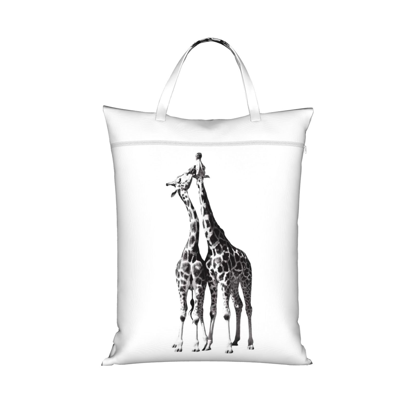 Yfsgdlbn 1 Pc African Giraffe Printed Travel Dirty Laundry Bag Clothes Pack Storage Basket Bag