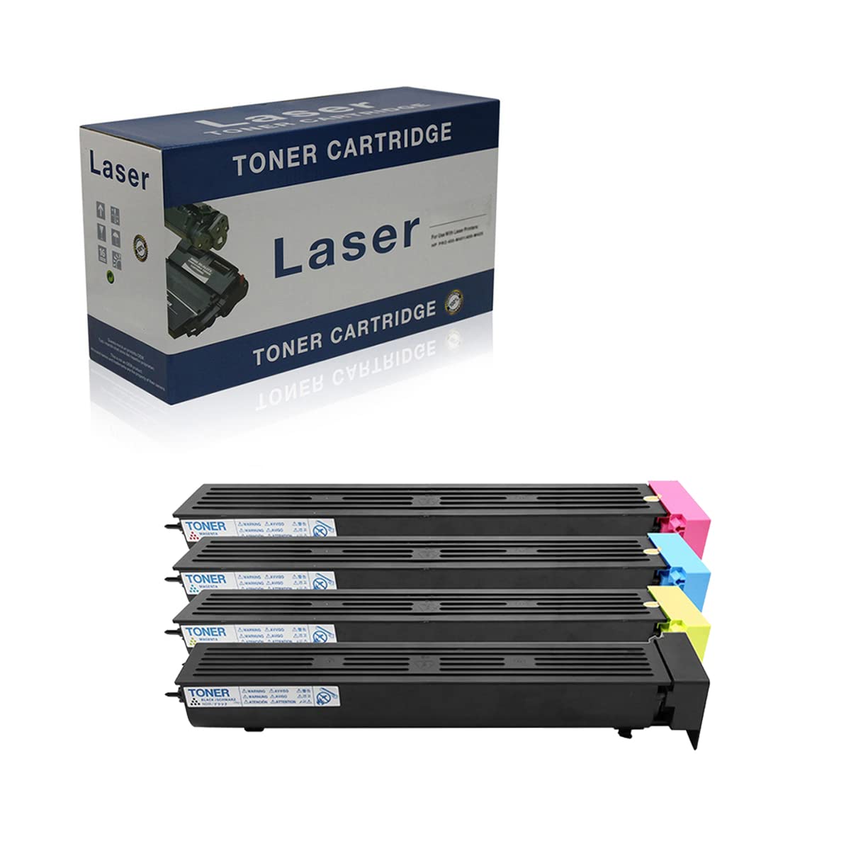 Ineecink Compatible Toner Cartridge Replacement for Konica Minolta TN213 TN213K TN213C TN213M TN213Y for Use with Konica Minolta Bizhub C253 C203 Printer,4-Pack,4P