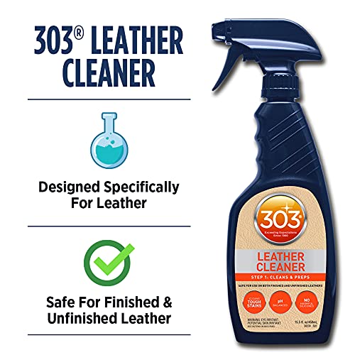 image for 303 Products 303 Leather Cleaner - Step 1: Cleans & Preps - Safe for U