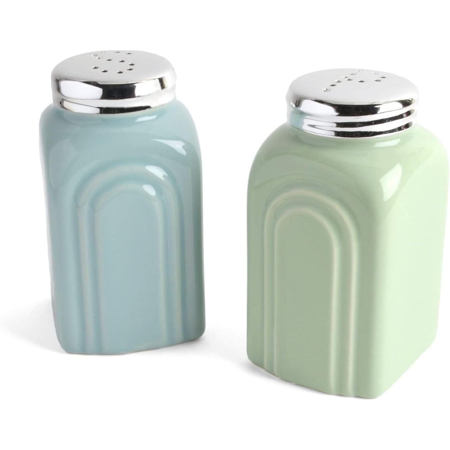 Amazon.com: 50s Retro Stoneware Salt and Pepper Shakers Set: Salt