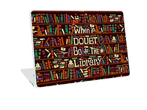 Image of Galaxsia Library Quote Vinyl Laptop Skin Sticker Cover Case Decal Protector Fits for Any Laptop(Hp /Dell /Sony /Acer /Lenovo /Asus.. etc) Brand Models of Size 15.6 Inches Laptop Notebook.