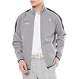 [ルコックスポルティフゴルフ] フルジップカットソー 【ストレッチフォーサー】 ダンボールニット スイング快適 吸汗 ゴルフ QGMWJL51 メンズ GY00(グレー) L